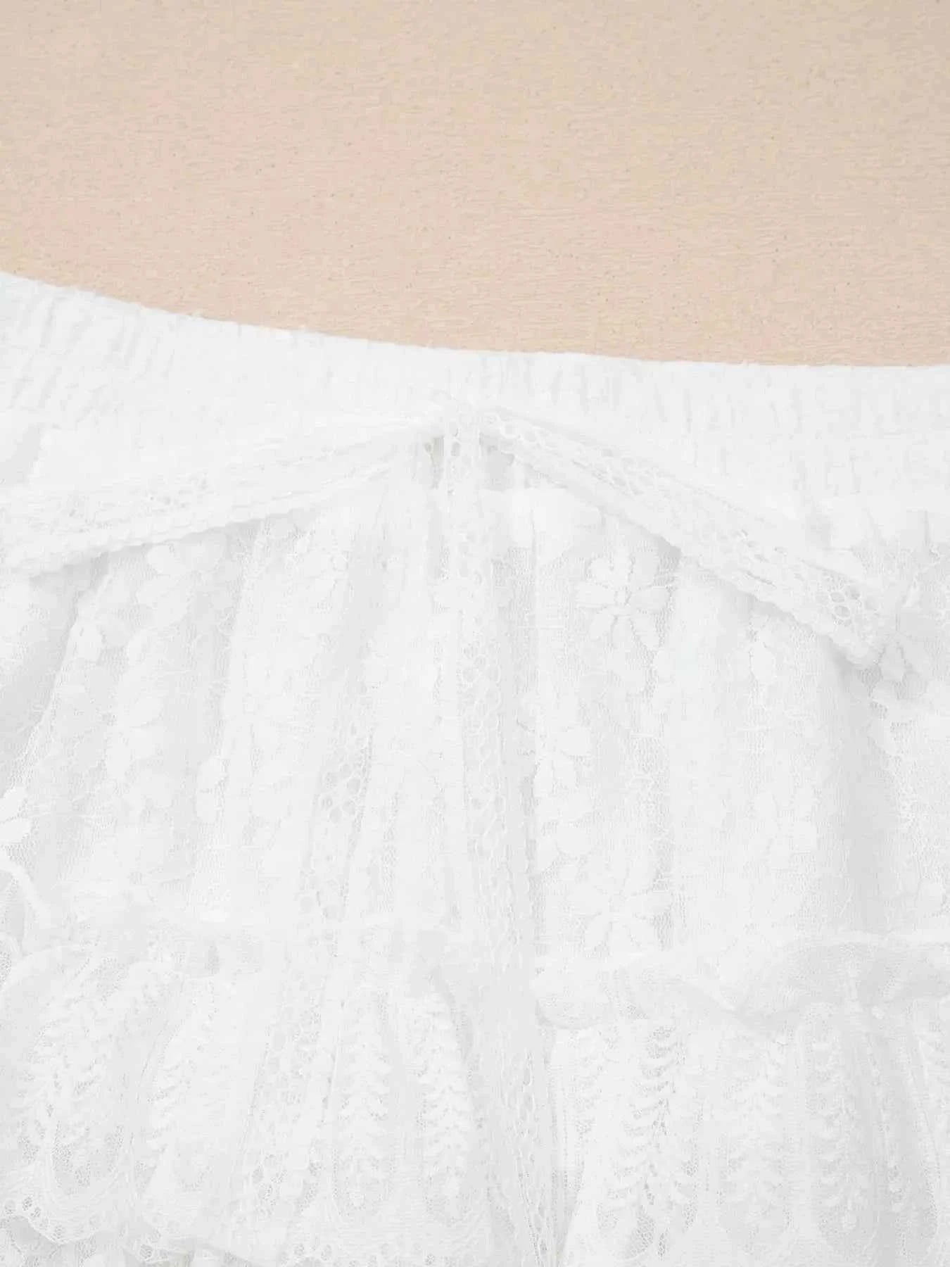 Lace Ruffle Tiered Drawstring Elastic Waist Shorts 9465fcd3b203439aa1a93dc30240b600-Max-Origin