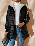 Quilted Zip Up Puffer Coat with Hood Black 9474e0ee90e9465ca12a2fb68a7f494a-Max-Origin