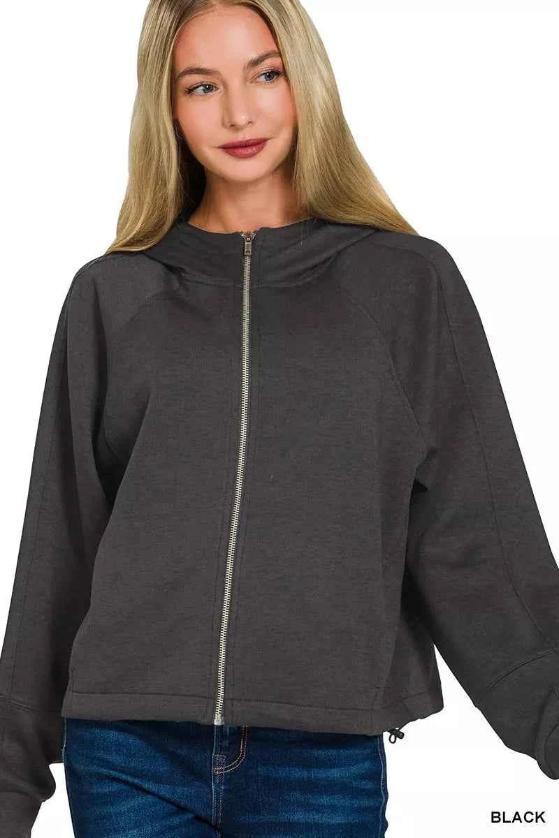 Zenana Soft Scuba Full Zip Hoodie Jacket BLACK 947f279e1fe74b6db115b5e13bbbbf8c-Max-Origin