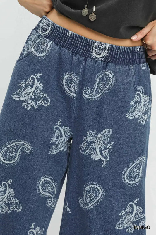 Denim Paisley Wide-Leg Pants 94a1fe55-023e-4450-acb1-c9eecf9709e9-Max-Origin