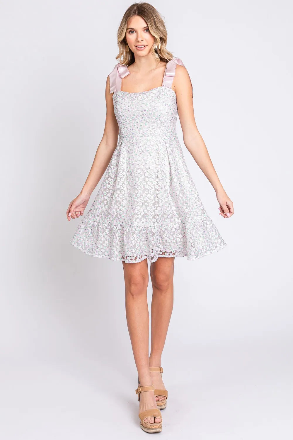 GeeGee Mesh Floral Embroidered Sleeveless Dress 94af0c0b-7dac-487b-a02d-ff37a88b185c-Max