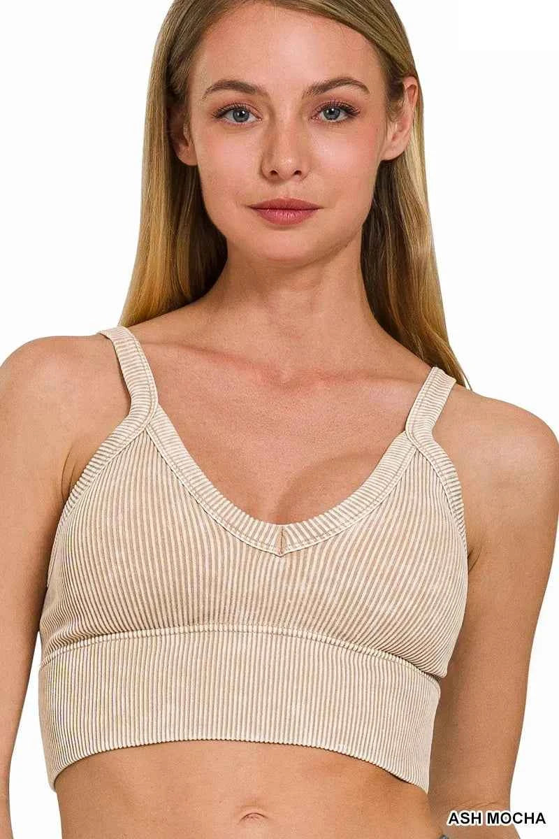 Zenana Washed V Neck Seamless Cropped Bra Top ASH MOCHA 94cfa5ad31f849b08b4203738a5c0ab9-Max-Origin