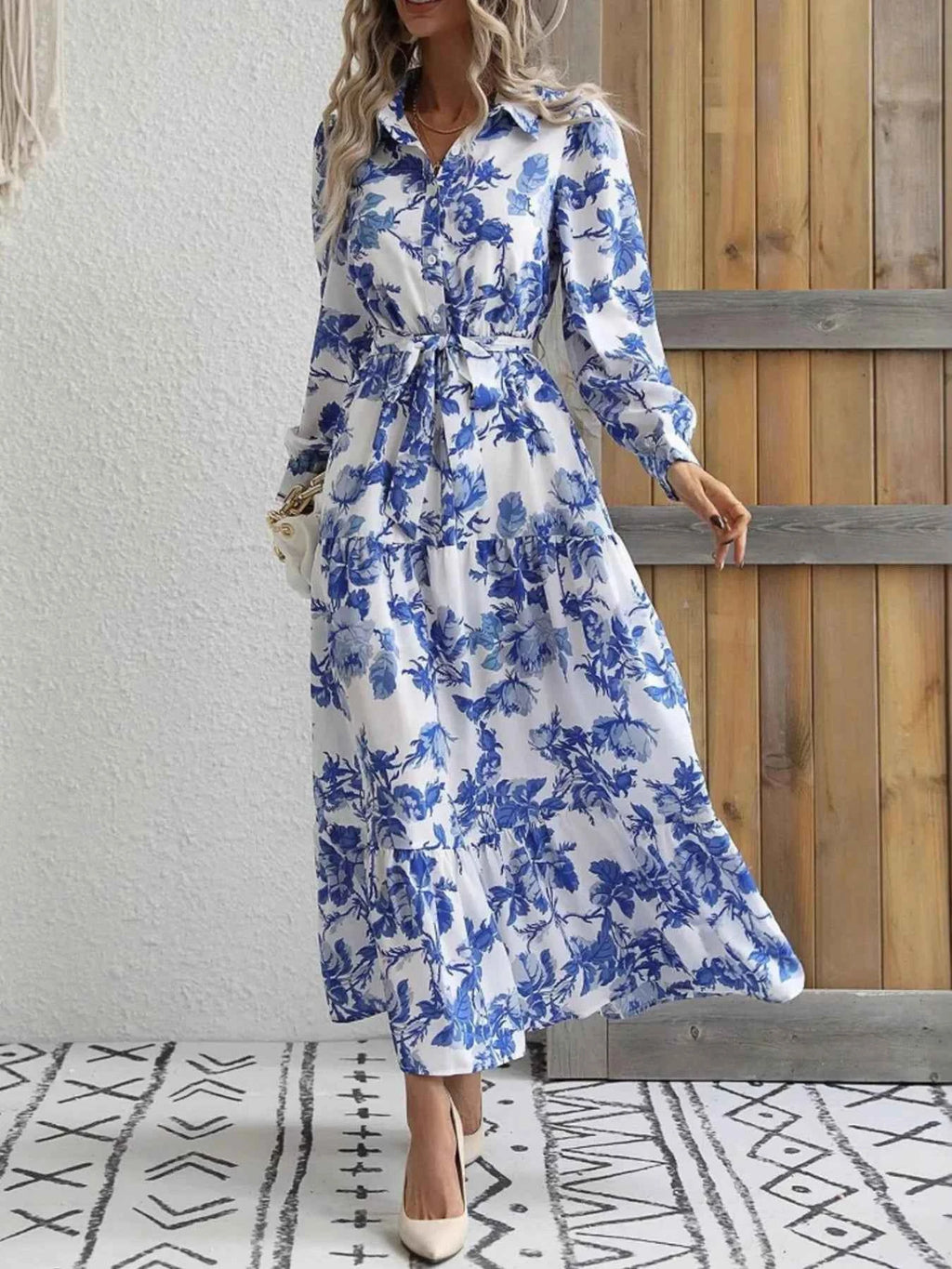 Printed Long Sleeve Shirt Dress 94d9eb0b-04df-4bd5-8453-f2c33fac55b3-Max-Origin