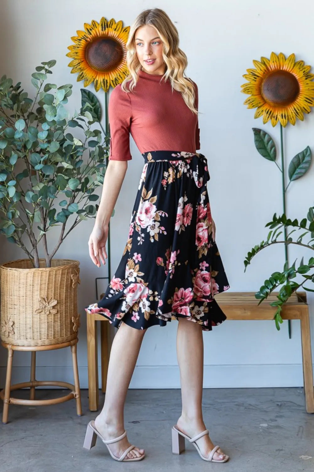 Reborn J Floral Wrap Ruffle Hem Dress 94e5327e-869e-431a-a7af-087672ece1c3-Max