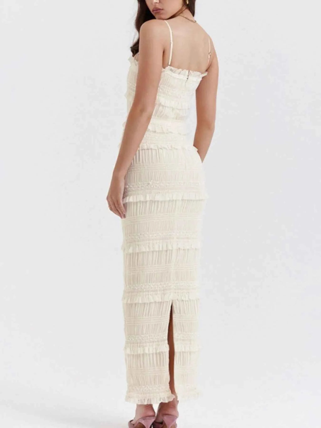 Frill Tiered Textured Maxi Cami Dress 94f6eb01-d883-4ea0-81e4-22a076e4b825-Max-Origin
