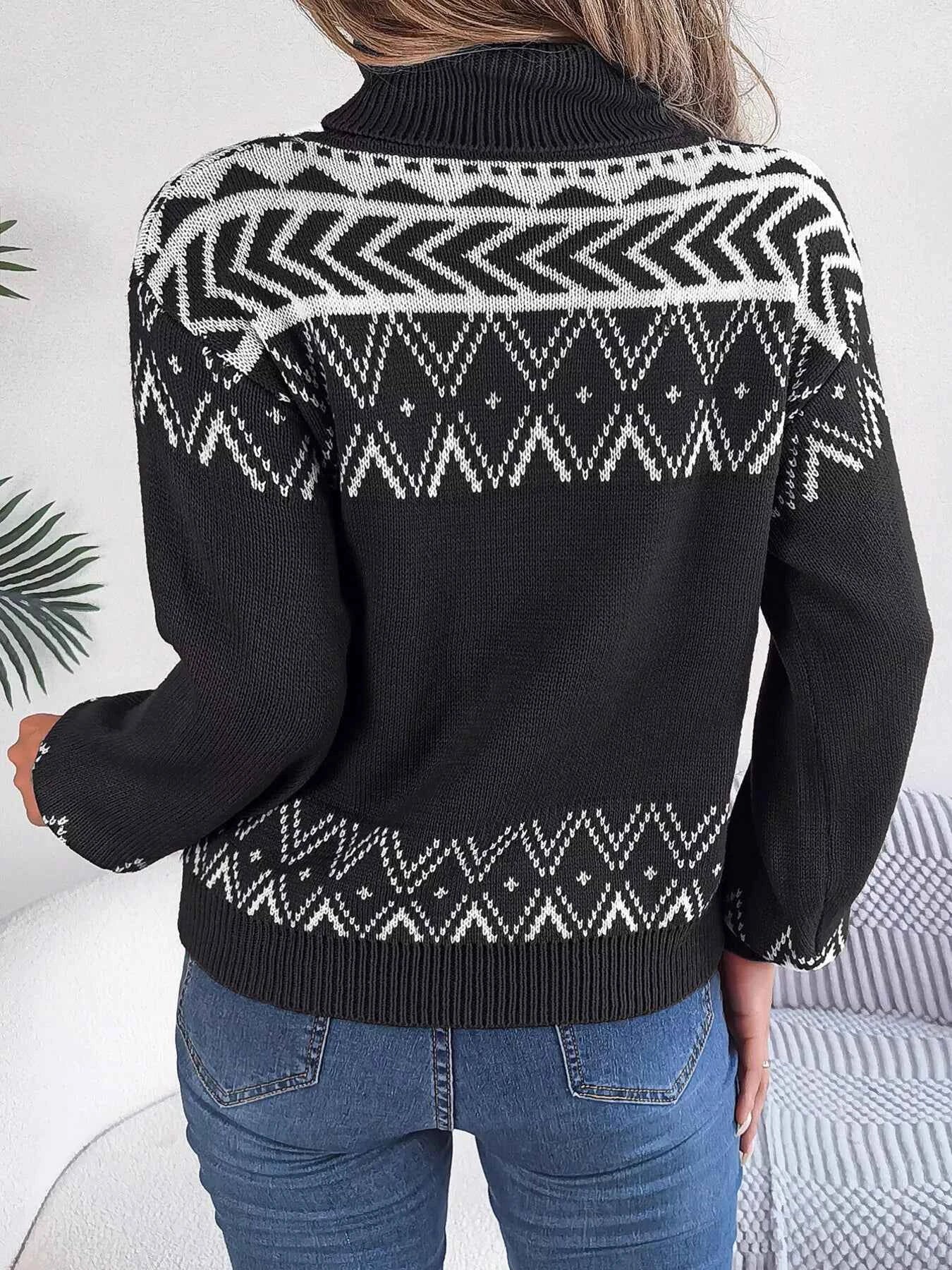 Turtleneck Dropped Shoulder Sweater 950144ee6e4d4b6a85cbafb36a6edfaf-Max-Origin