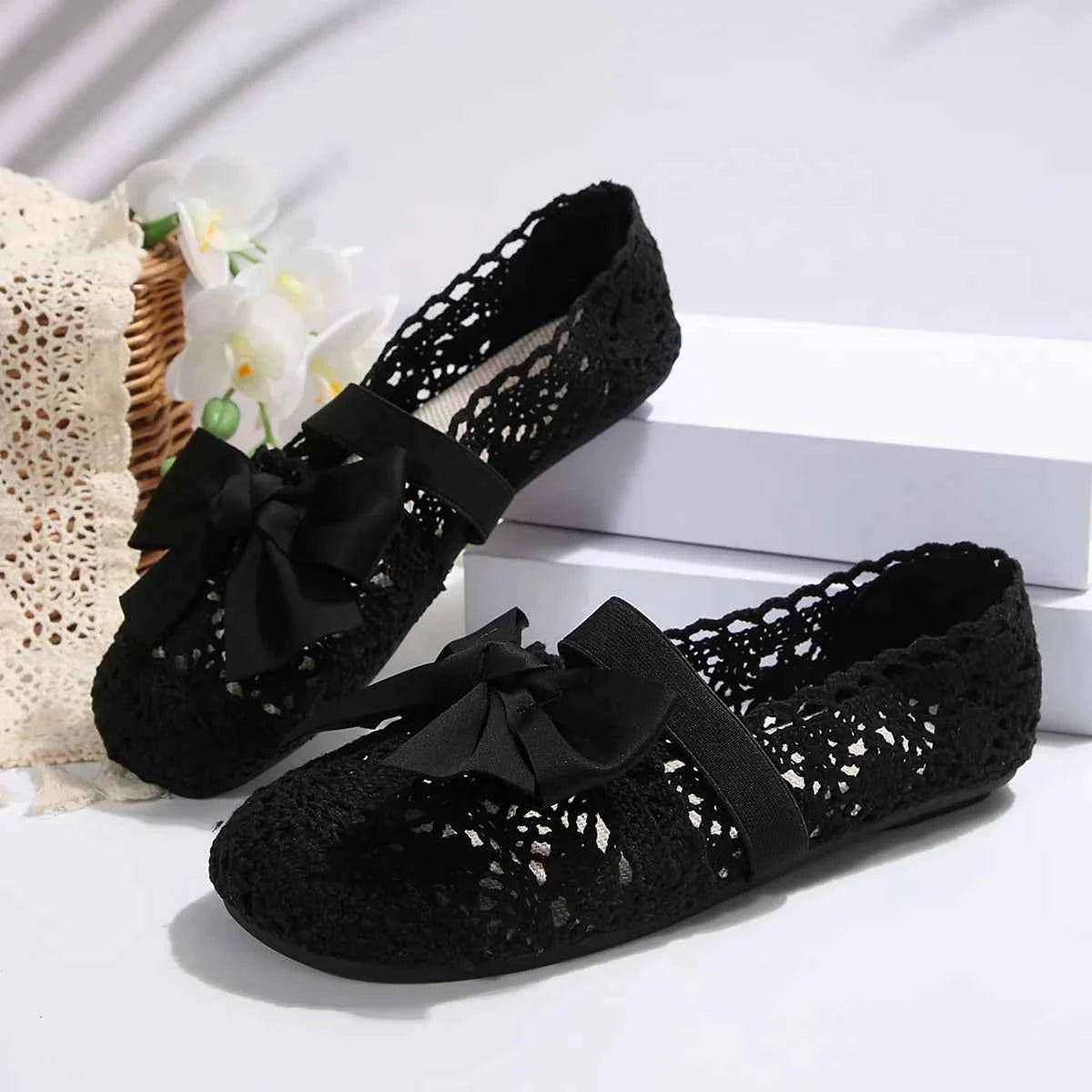 Bow Round Toe Flat Slip-Ons 950f1328460b4dbfa48b331e2d9e6508-Max-Origin