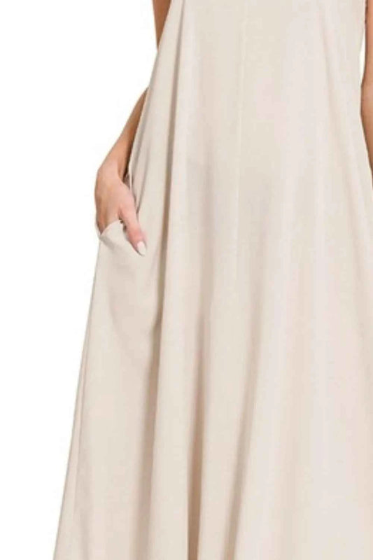Woven Arc Hem Cami Dress With Flowy Pockets 952f4552-5bfb-452e-87c4-e902db64a507-Max-Origin
