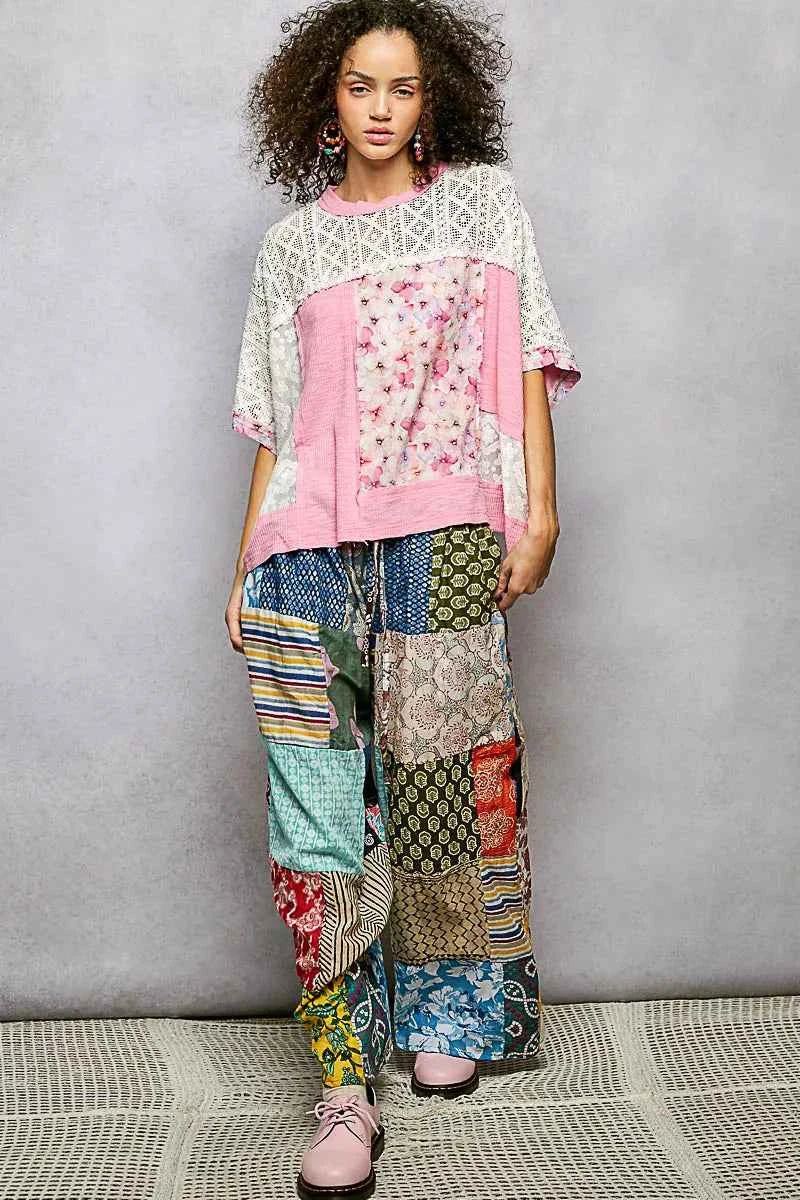POL Floral Patchwork Lace Accent Blouse 95312e06-16b1-40b7-8c71-b09b8c90163c-Max-Origin