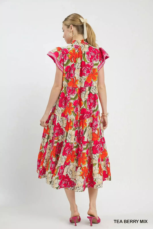 Mix Bold Floral Tiered Midi Dress 95445b91-cd42-467d-92c6-c2bb3894f514-Max-Origin