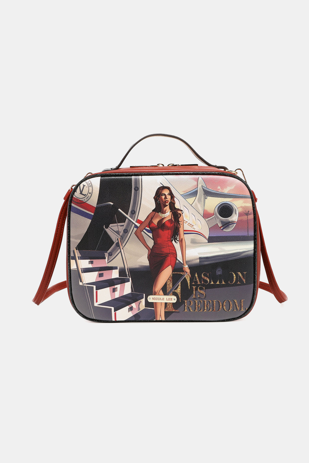 Nicole Lee USA Printed Handbag with Three Pouches Travel In Fashion One Size 95507172b44b4ace94b9775e5c2bacc9-Max