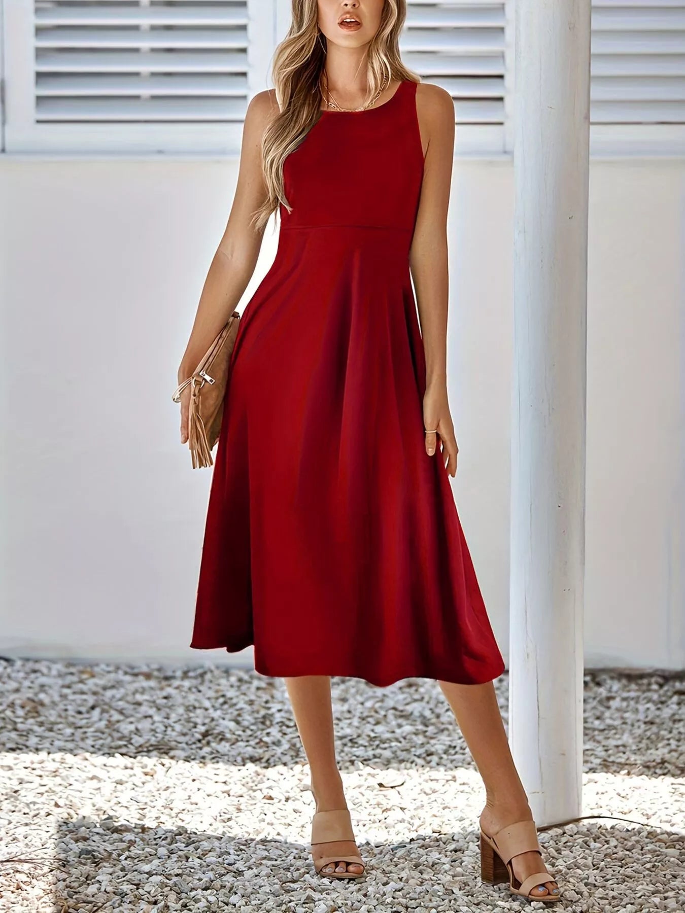 Sleeveless A-Line Midi Dress 9557cbd9-a518-47fa-b7e8-8296ce4f0c4c-Max-Origin