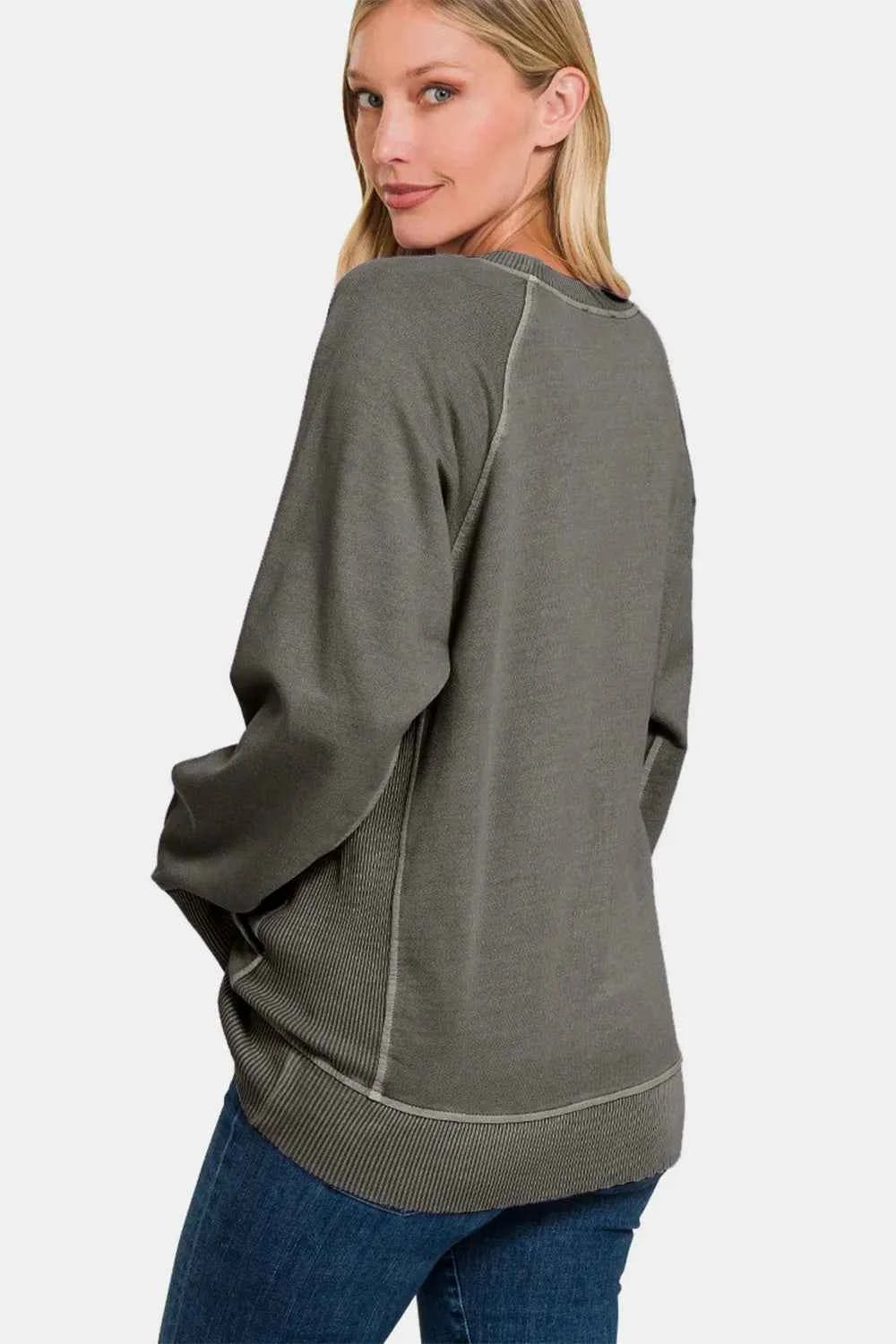 Zenana Round Neck Long Sleeve Sweatshirt 957400e3-1733-4e36-82d2-0aa49ea45454-Max
