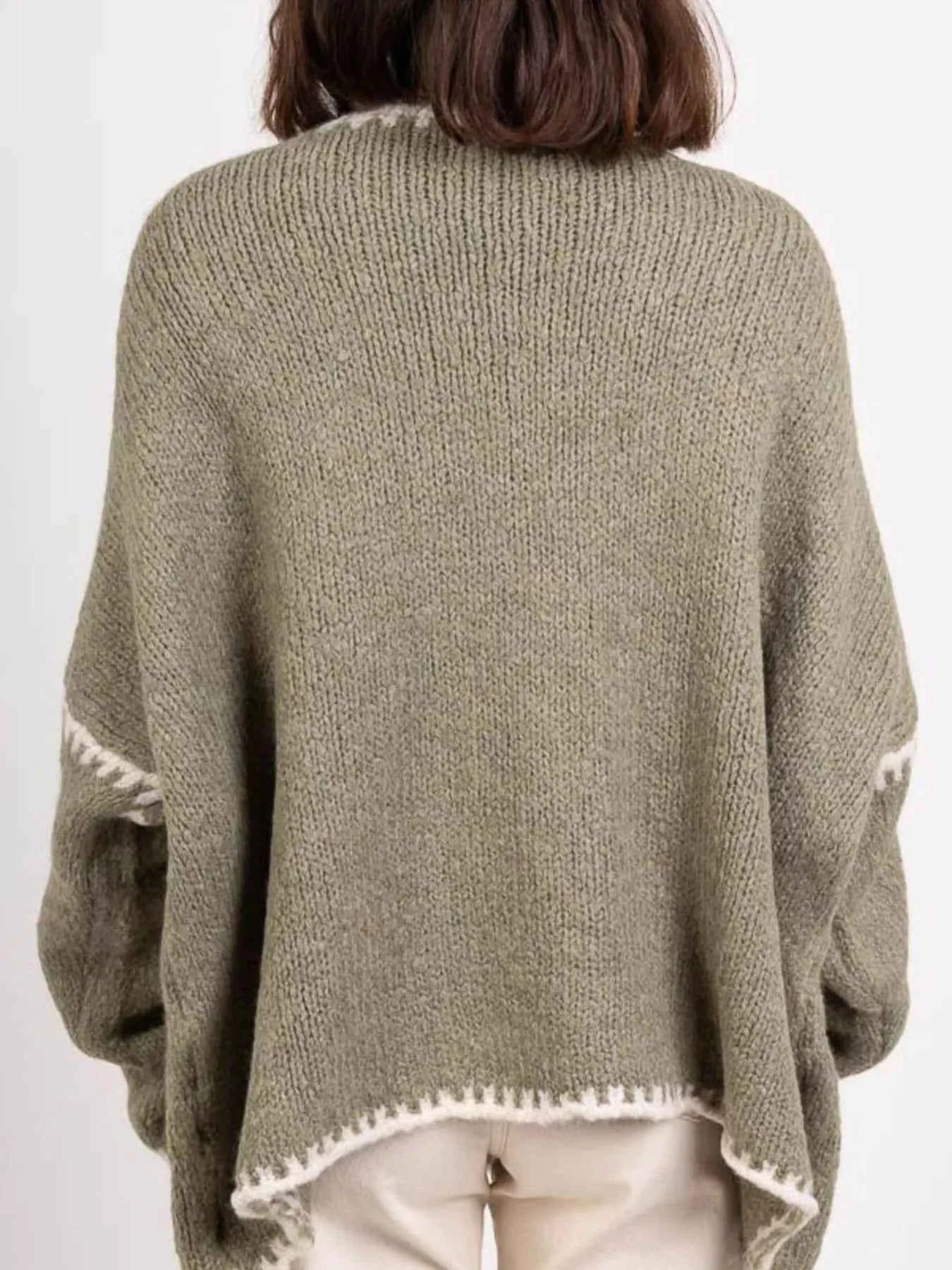 Contrast Trim Open Front Cardigan 95848c9c-b14c-4534-86e2-30011f69a7d9-Max-Origin