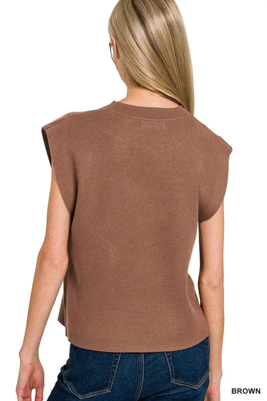 Round Neck Viscose Sweater Vest 959201f77d6743899ed6c38c540d6a23-Max-Origin