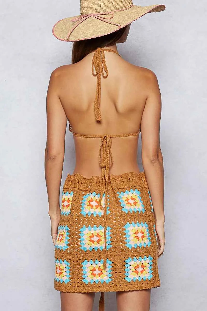 POL Crochet Halter Neck Cami and Skirt Sweater Set 95947979-9eb4-4b2e-95c5-9570950d348e-Max-Origin