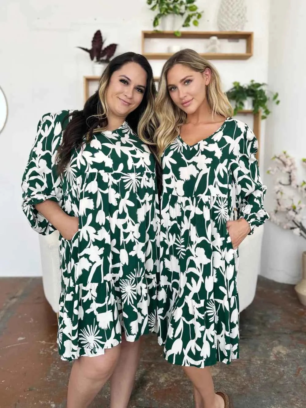 Double Take Full Size Printed Ruffle Hem Dress with Pocket 9596afbe-deb3-45bc-80c1-81882e21a797-Max