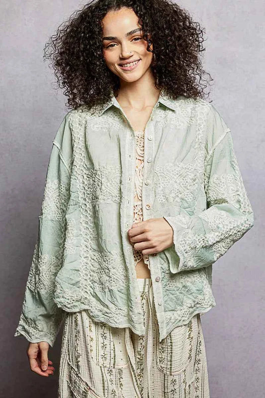 POL Embroidery Button Down Long Sleeve Shirt 95aae57d-896d-4ce2-8bdd-a7ee0e344c69-Max-Origin
