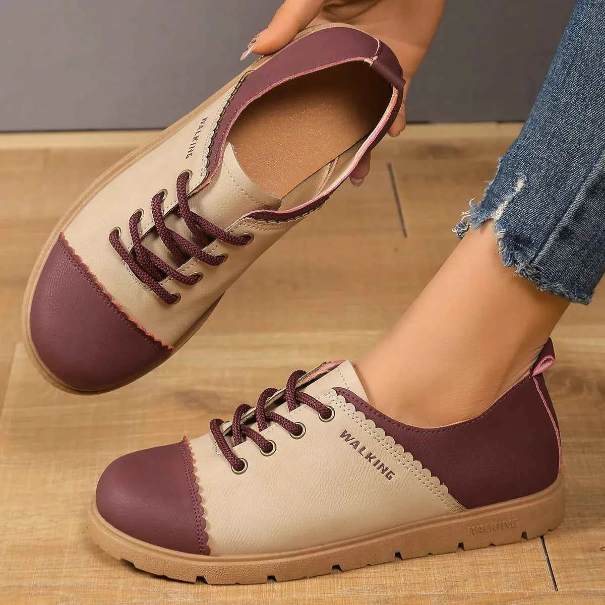 Color Block Lace Up Sneakers 95ab14c7-ff0b-48e8-a608-9d5c163a9a1b-Max-Origin