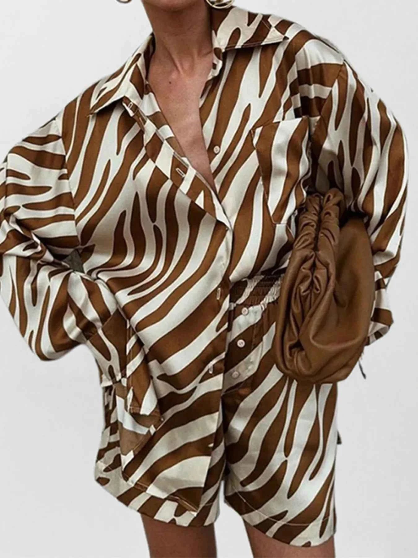 Full Size Zebra Print Shirt and Shorts Matching Set Plus Size 95bdc302a8db4ad2bfad6166a22608ae-Max-Origin