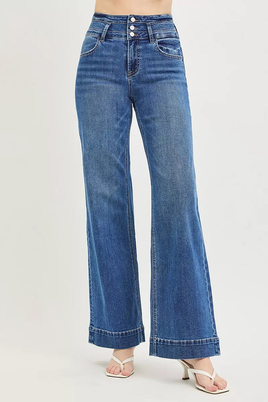 High Rise Wide Leg Wide Band Detail Jeans 95c4e2dc-e208-4139-bc71-f6713151546b-Max-Origin
