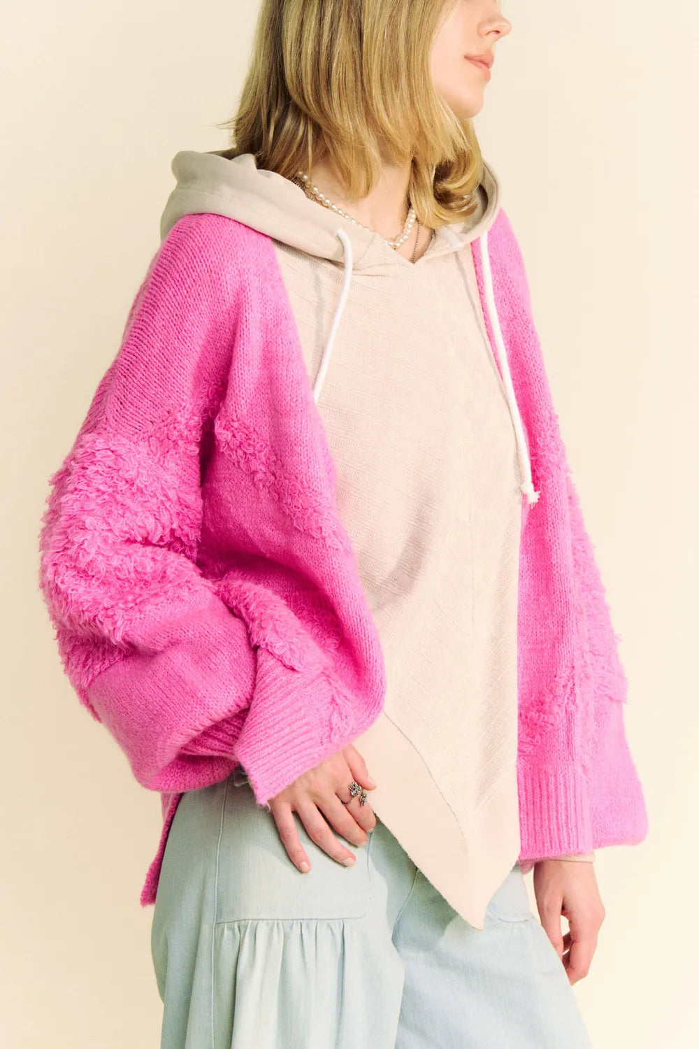 Davi & Dani Side Slit Open Front Long Sleeve Cardigan 95d80dea-ecaa-464c-ae7a-dd46f8a935cd-Max