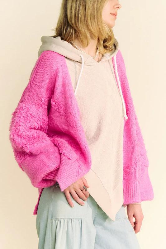 Davi & Dani Side Slit Open Front Long Sleeve Cardigan 95d80dea-ecaa-464c-ae7a-dd46f8a935cd-Max