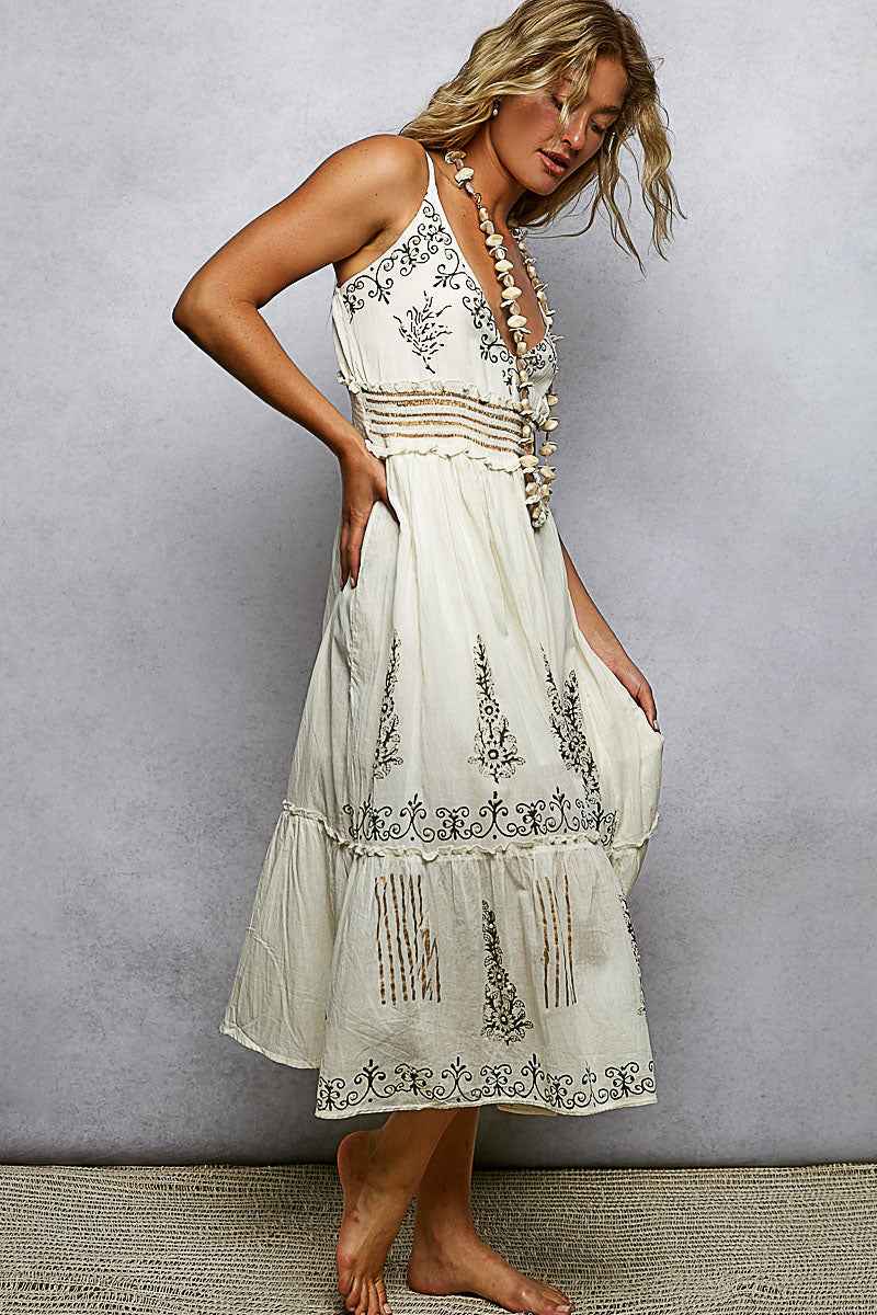 POL Smocked Waistband Floral Midi Cami Dress 95ea9944-af39-46c5-8505-393eee86c289-Max