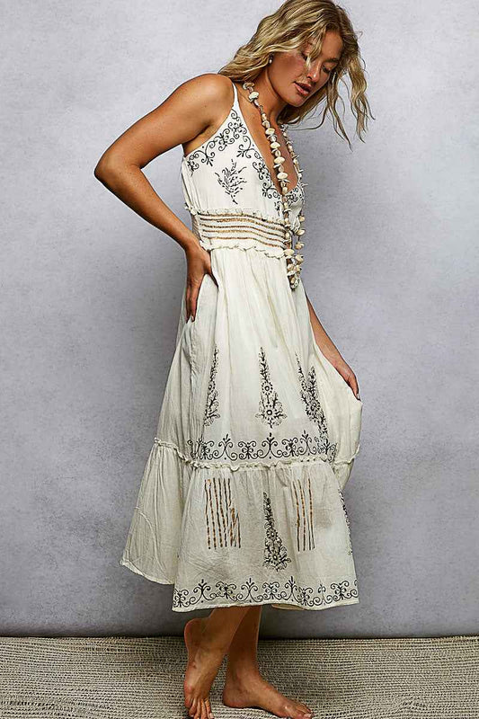 Smocked Waistband Floral Midi Cami Dress 95ea9944-af39-46c5-8505-393eee86c289-Max