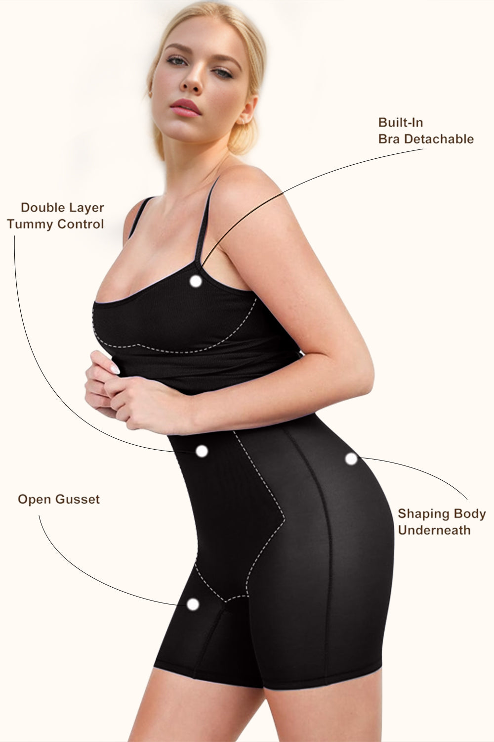 Basic Bae Full Size Built-In Shapewear Scoop Neck Sleeveless Dress