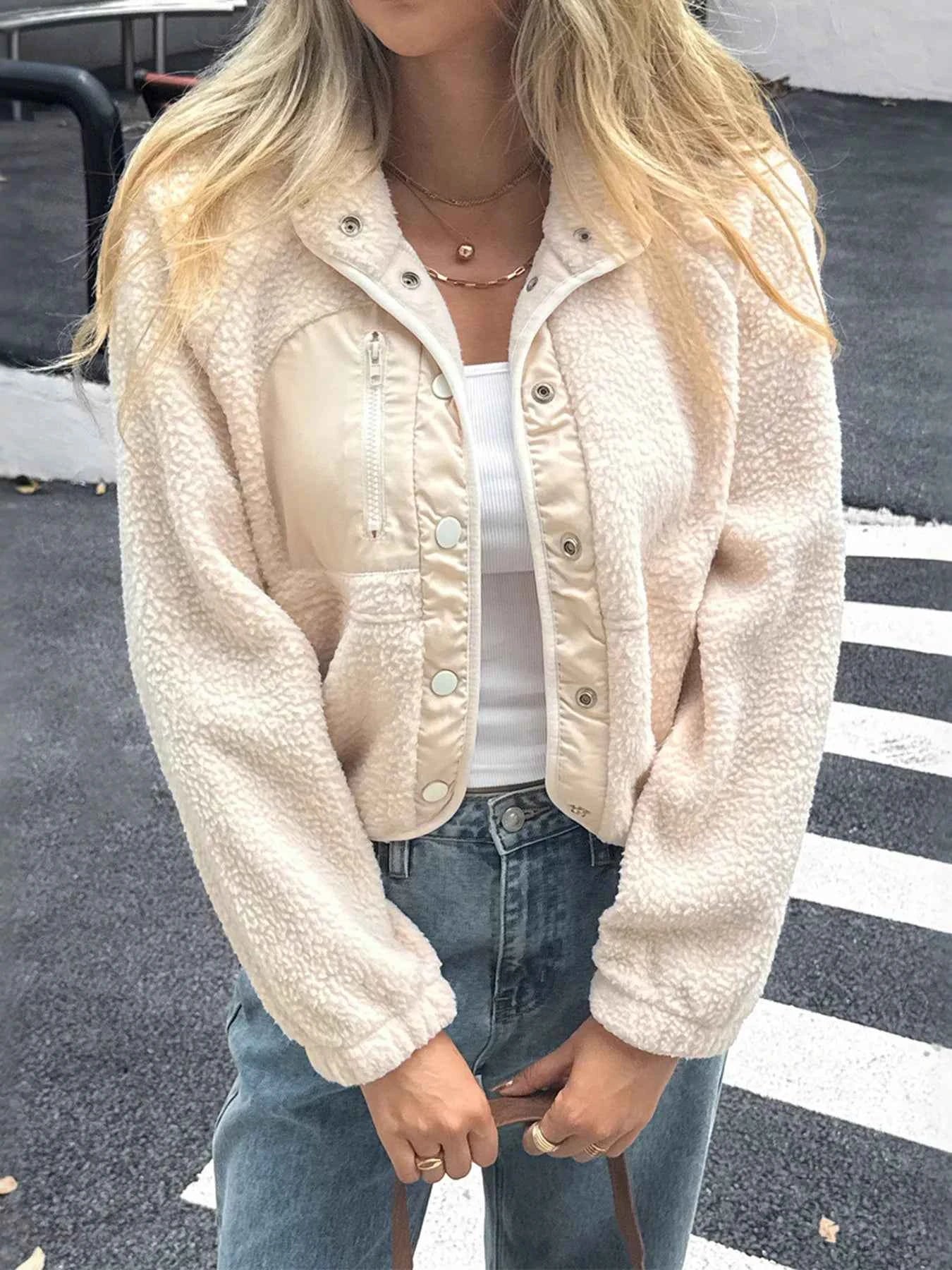 Snap Down Raglan Sleeve Jacket Ivory 95f43125c32a4ebc9a201cc91fc2c4a8-Max-Origin