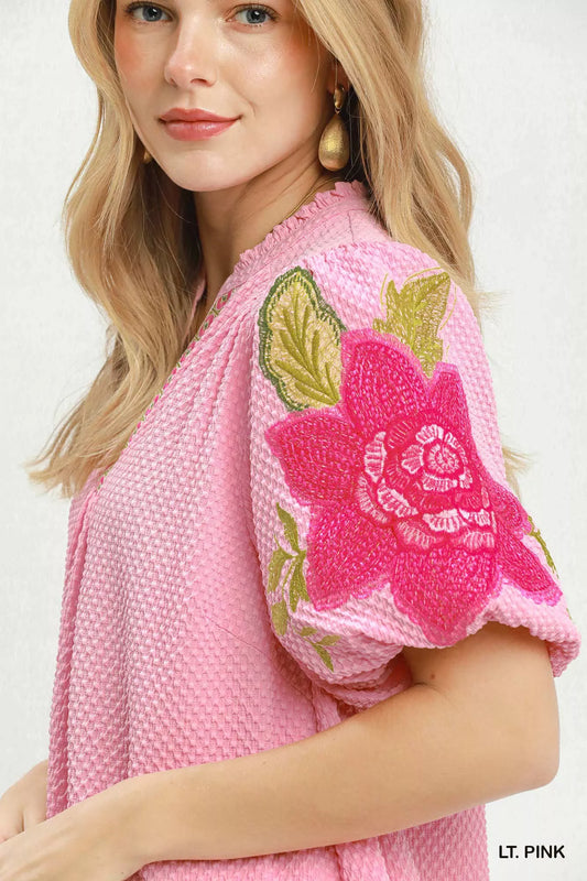 Floral Embroidered Textured Jacquard Dress 95ffd42a-2666-4f6c-b1d0-af65779b7b3b-Max-Origin
