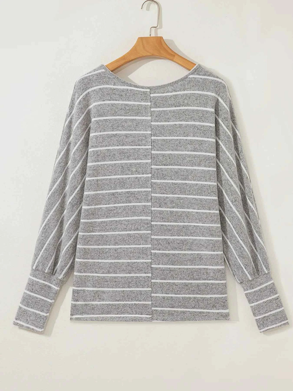 Stripe Dolman Sleeve Drop Shoulder Top 9600640226c240f8870d3684bbd7f706-Max-Origin