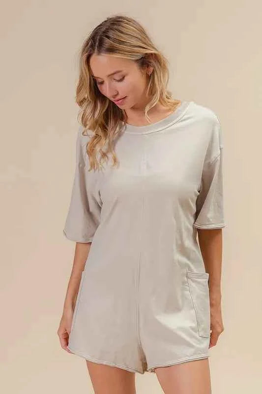 BiBi Short Sleeve Back Open Washed Romper 96299189-d946-4857-9177-b6a05b654a37-Max-Origin