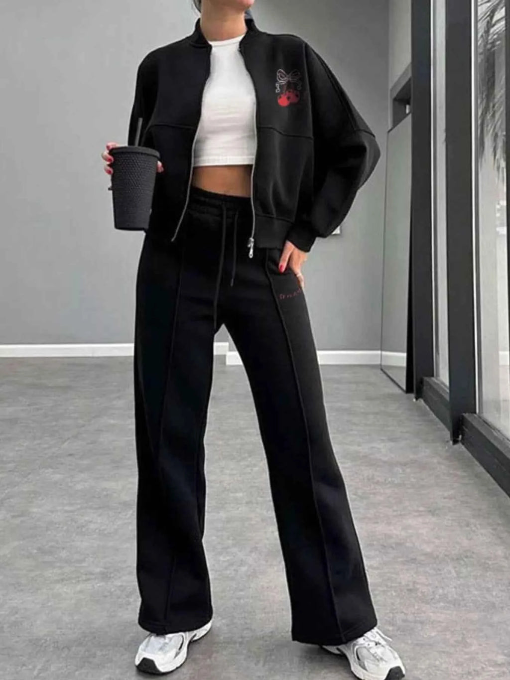 Zip Up Dropped Shoulder Outerwear and Pants Set 9629b8bd-0bcc-4c79-b81a-a6bf0296776d-Max-Origin