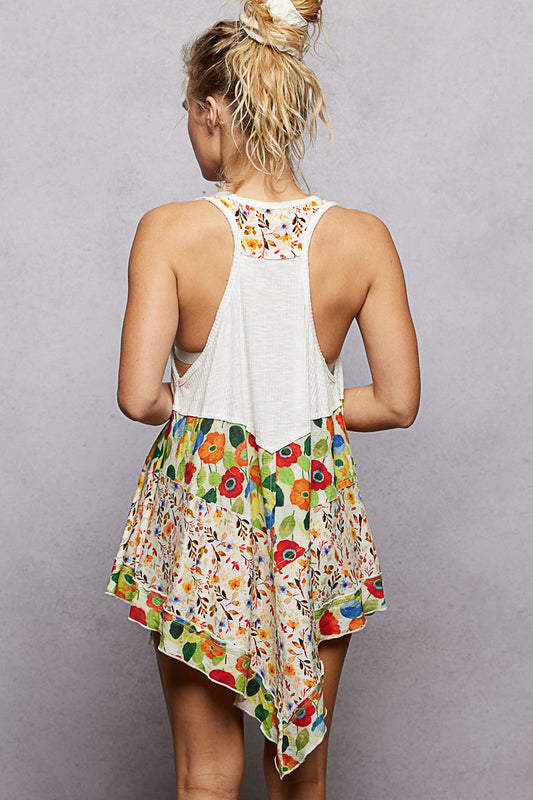 Round Neck Ribbed Tank with Woven Print Patch 963a0660-47ea-40d7-a7f7-e4600bf5a7d4-Max