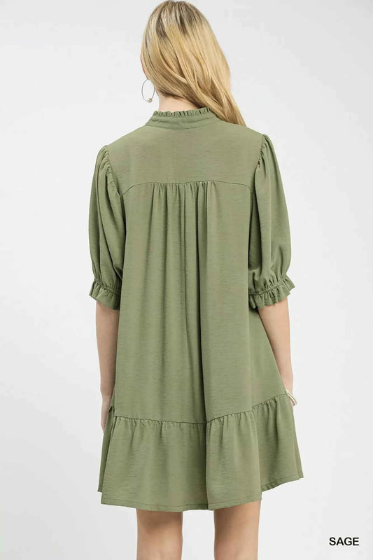 Lace Yoke Tiered Mini Dress 963e76ca-7f94-4788-af94-4a8005758fac-Max-Origin