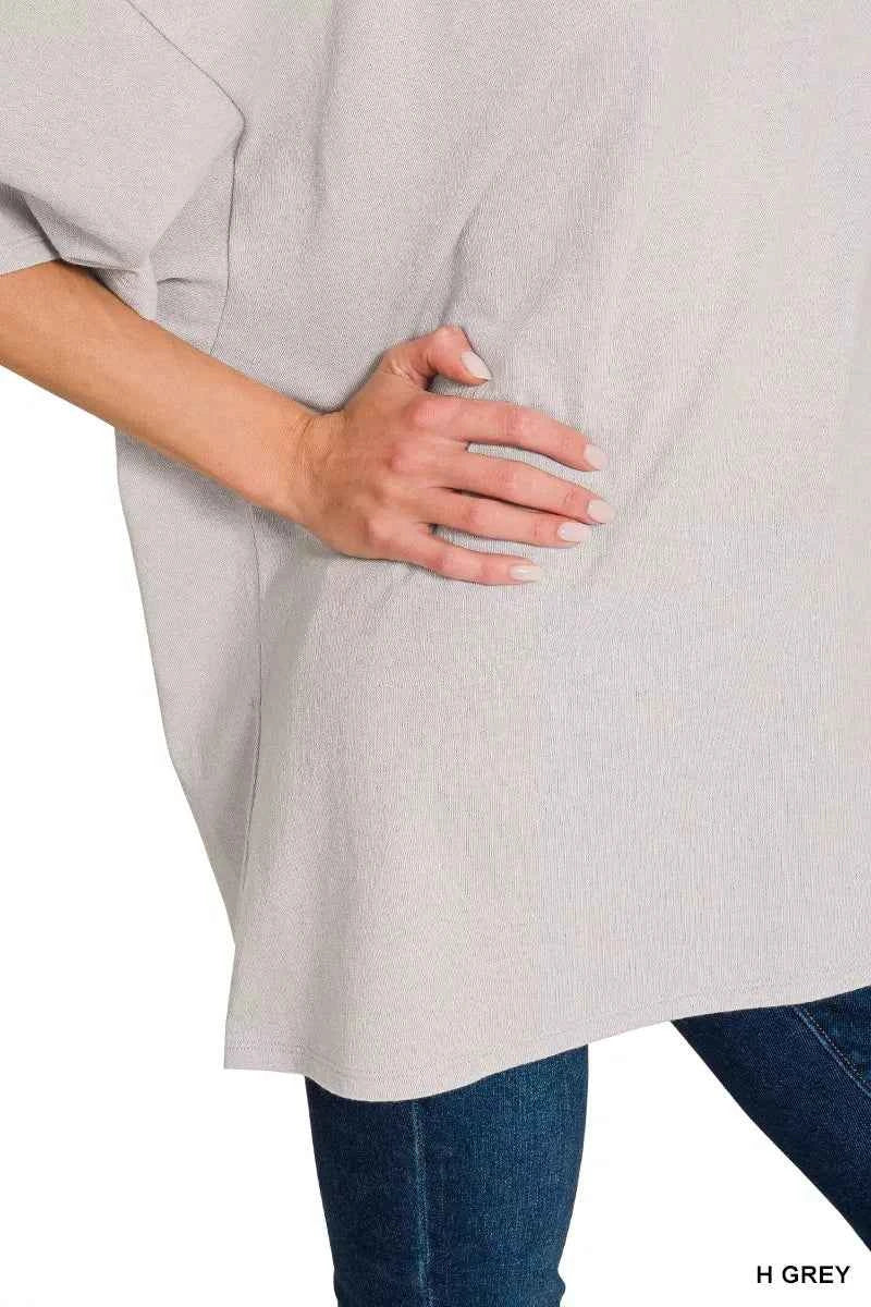 Zenana Cotton Short Sleeve Oversized Tunic Tee 968c973c3b8e4f8991e907267f309891-Max-Origin