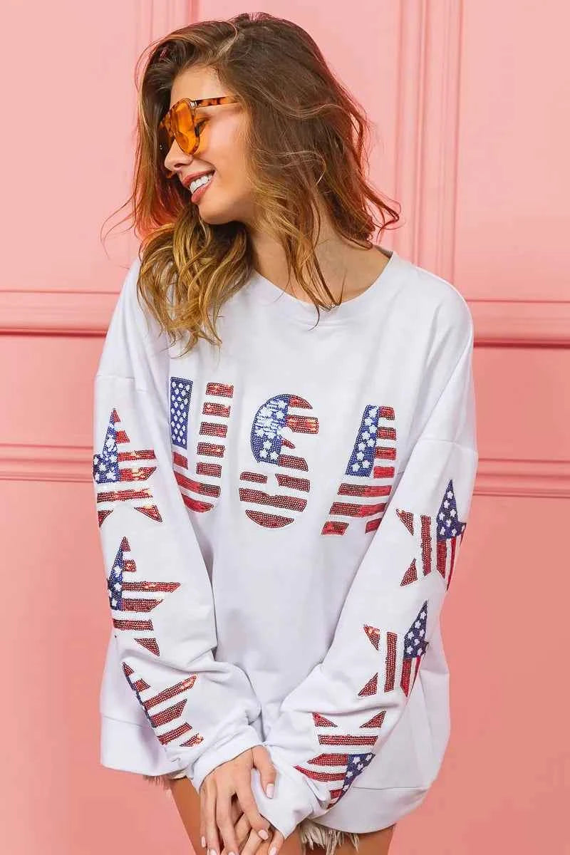 BiBi American Flag USA and Star Sequin Sweatshirt 969b6aef5b2f445c98b47df7981d81c6-Max-Origin