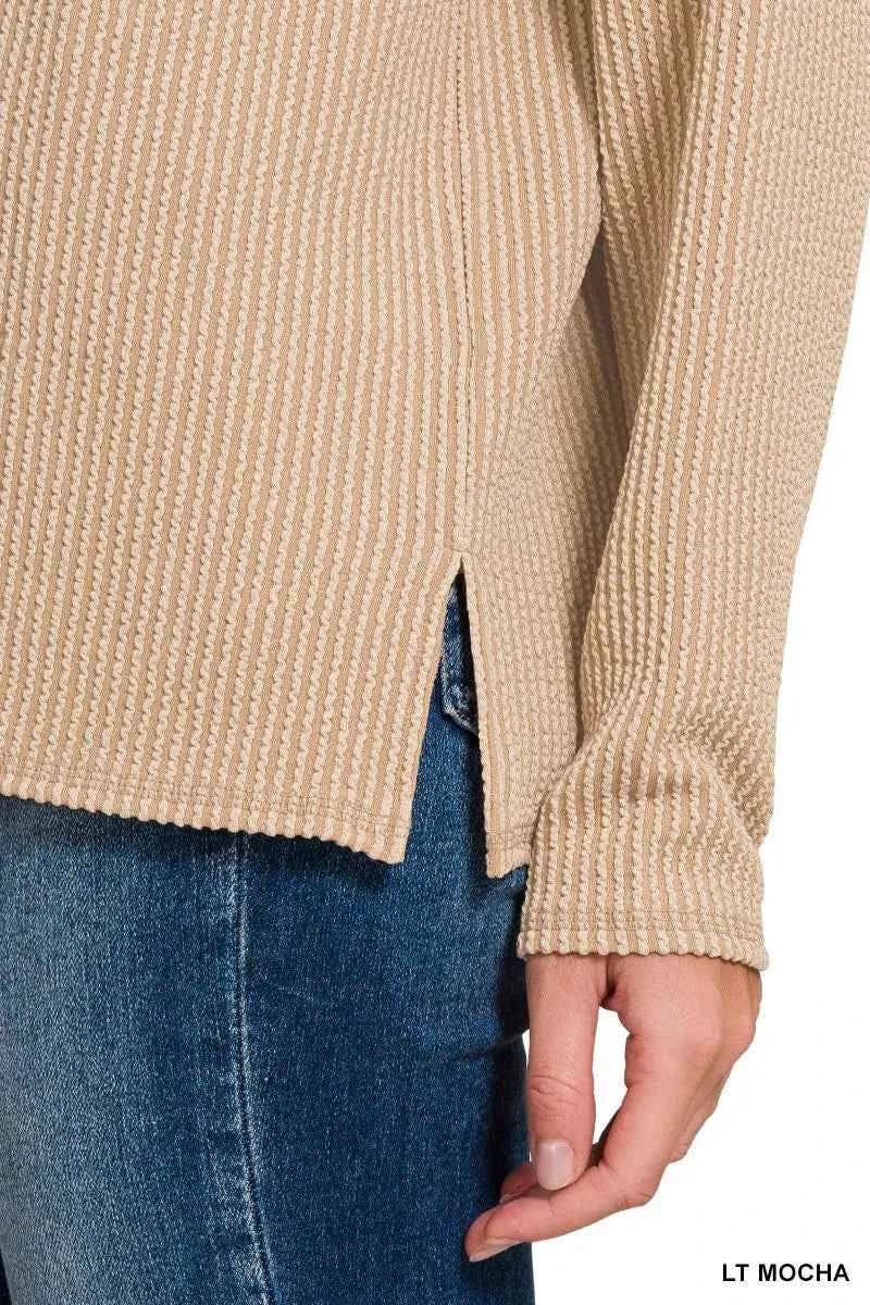 Zenana Long Sleeve Drop Shoulder Rib Top 96a558675e8e4cb685ec3c31fcf5c966-Max-Origin
