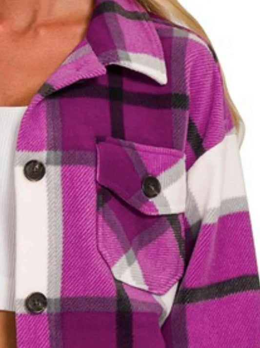 Oversized Plaid Fleece Shacket 96a81bde-29ba-4595-aad3-427b6573bc59-Max-Origin