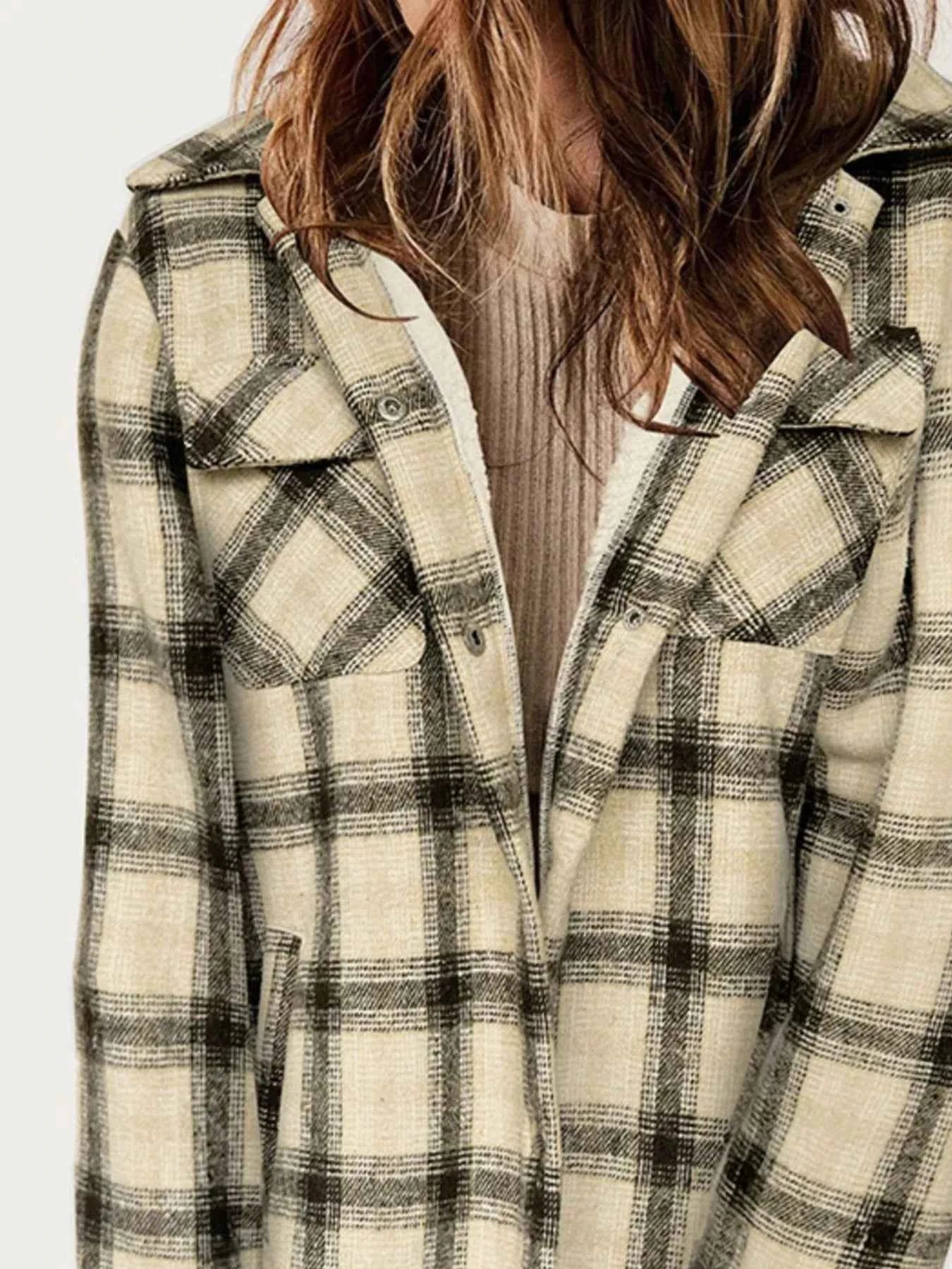 Oversized Plaid Long Sleeve Fleece Jacket 96c456c4-0a6c-440c-a1da-4ce5d55f6b9d-Max-Origin