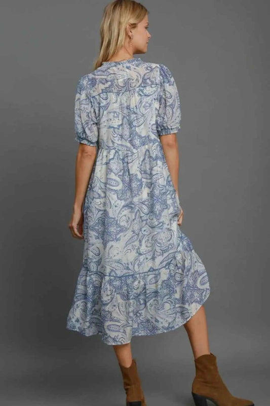 Full Size Printed Puff Short Sleeve Midi Dress Plus Size 96d9545d-d847-4898-8dc6-c64c23477050-Max