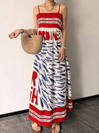 Sardine Print Spaghetti Strap Maxi Dress 96dc2f42-8d9e-4d7a-838e-ff8b8b066a14-Max