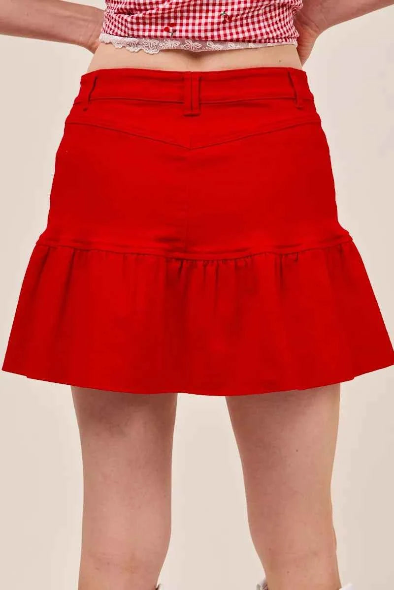 SO ME Ruffled Hem Game Day Mini Skirt 96e89c5236d14e2bb4669e2bef7baf30-Max-Origin