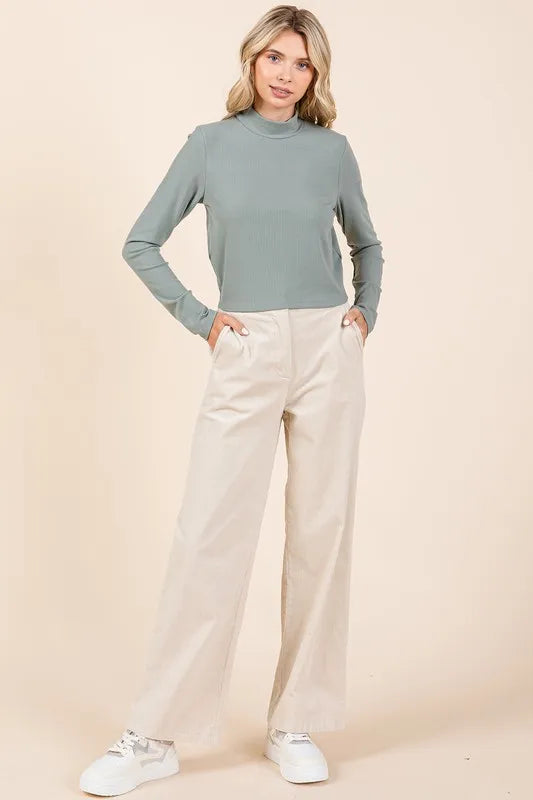 Mittoshop Corduroy Back Elastic Waist Pants 96e962b0-7999-4dcf-96ba-ae72a0577a55-Max