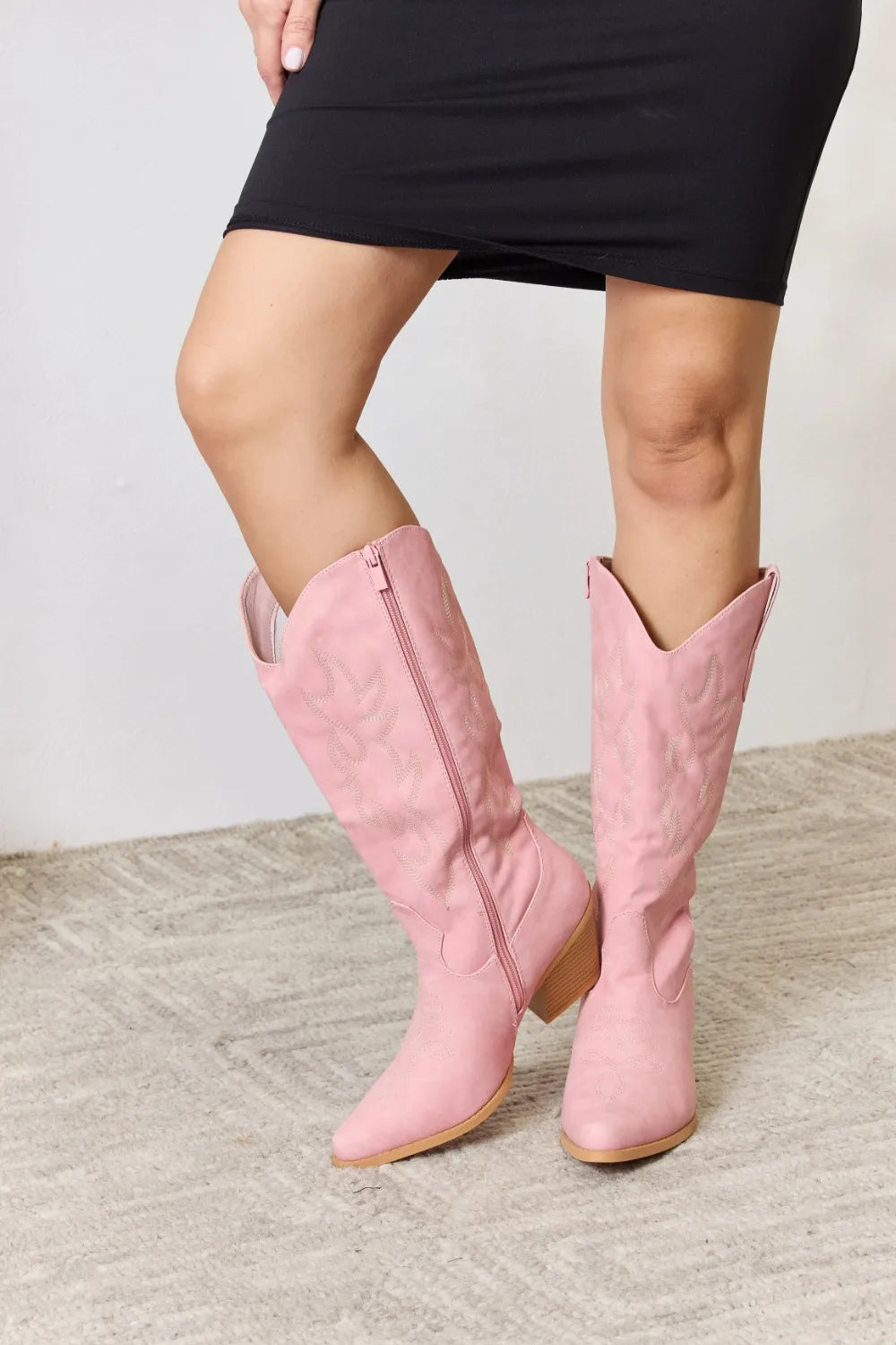 Forever Link Knee High Cowboy Boots PINK 96f69518ef56476ba40944743a2f513f-Max