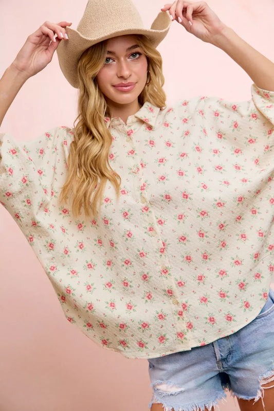 Flower Printed Short Dolman Blouse Top 96fc830c-54ff-4f52-a6e7-505b2002cd14-Max-Origin