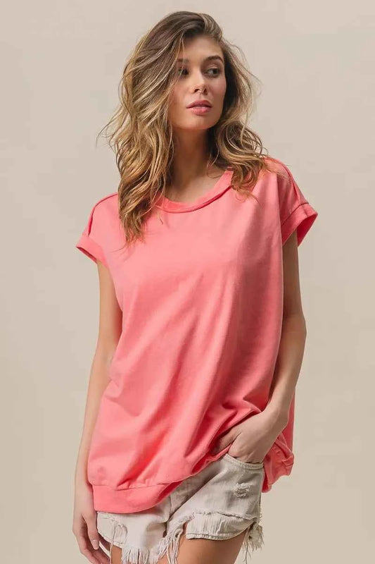 French Terry Drop Shoulder Basic Top 971fc83ea0554cdbac1e73f99cd8c4f1-Max-Origin
