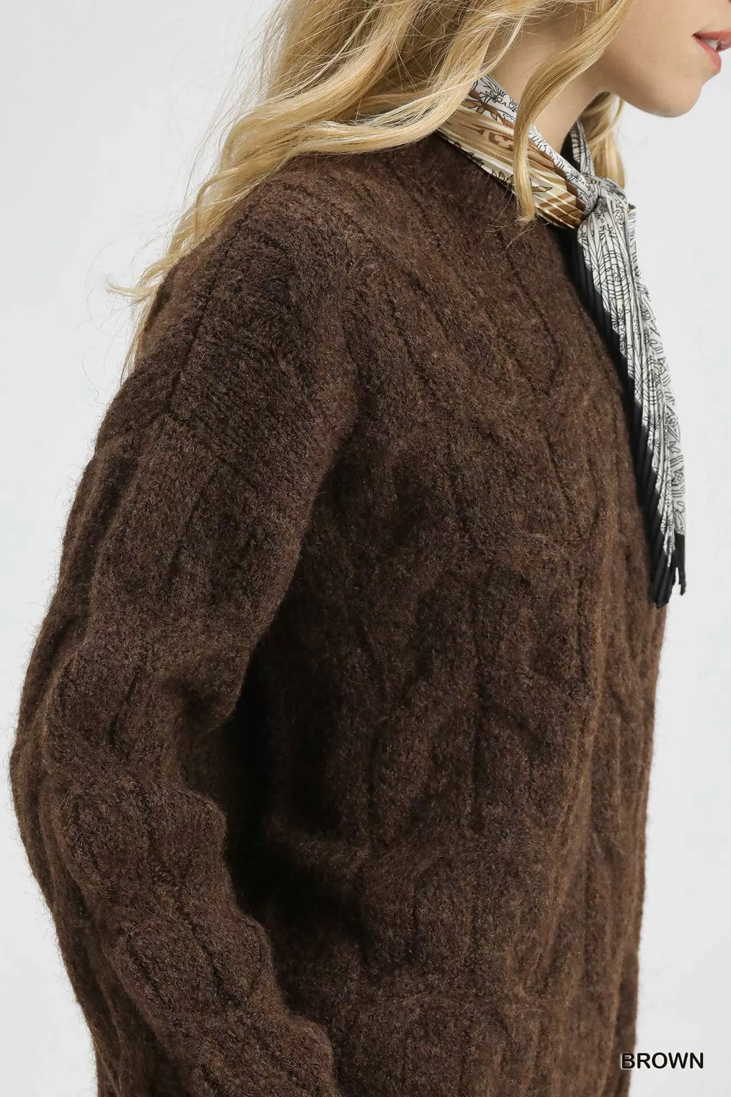 Umgee Cable Knit Cozy Sweater 97380c15-3ce6-44bf-bb3d-036a028af7d0-Max-Origin